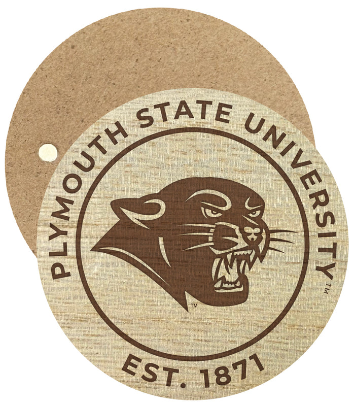 Plymouth State University Engraved Round Wooden 2.5" Fridge Magnet Officially Licensed Collegiate Product 4-Pack