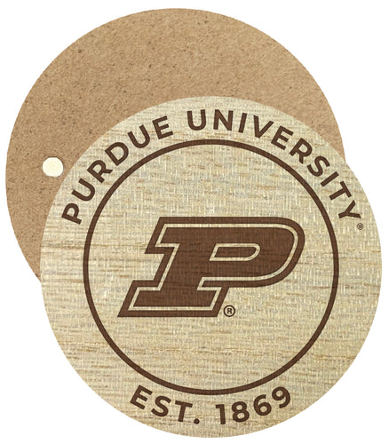 Purdue Boilermakers Engraved Round Wooden 2.5