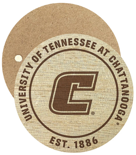 University of Tennessee at Chattanooga Engraved Round Wooden 2.5