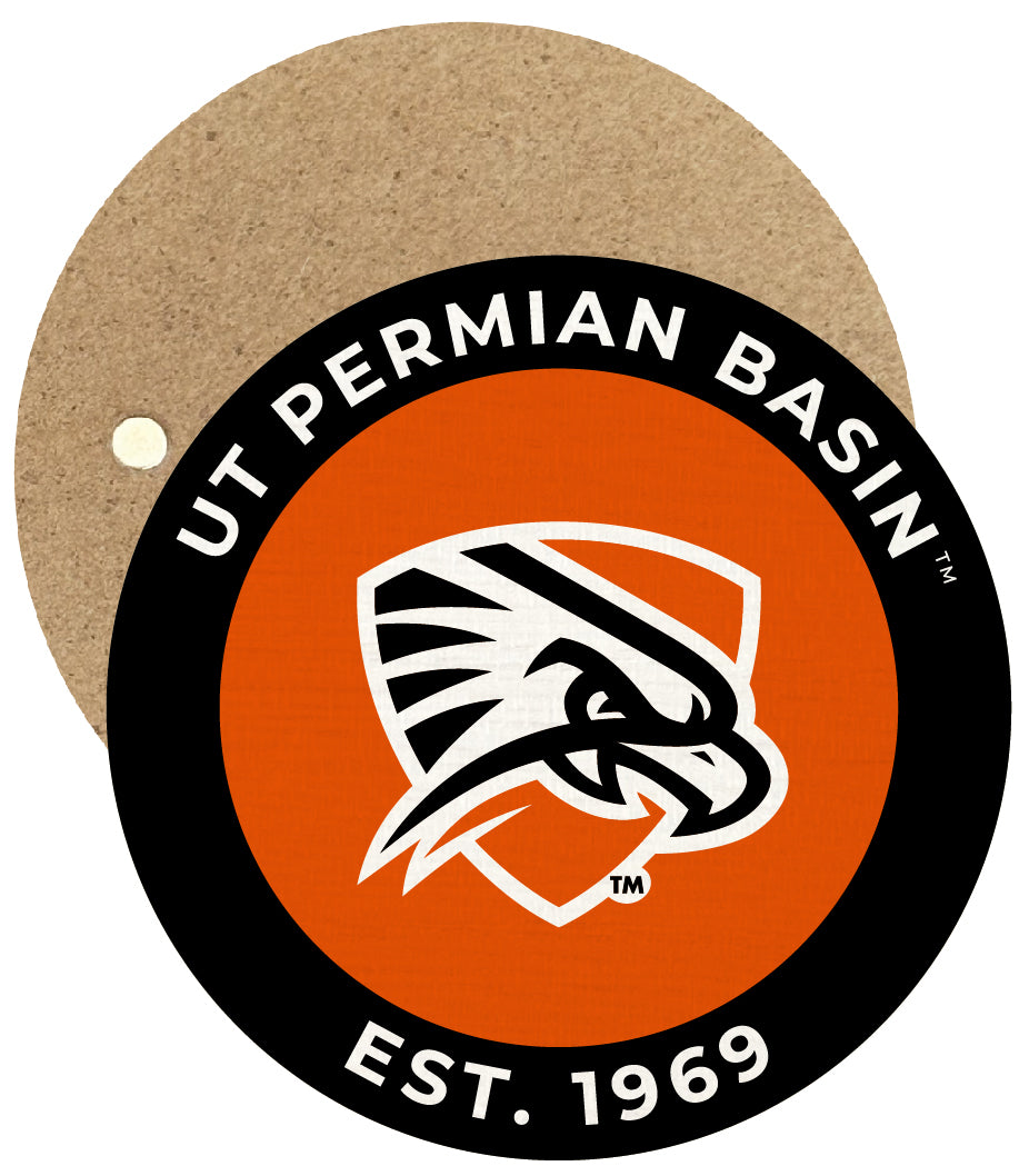 University of Texas of the Permian Basin Round Wooden 2.5