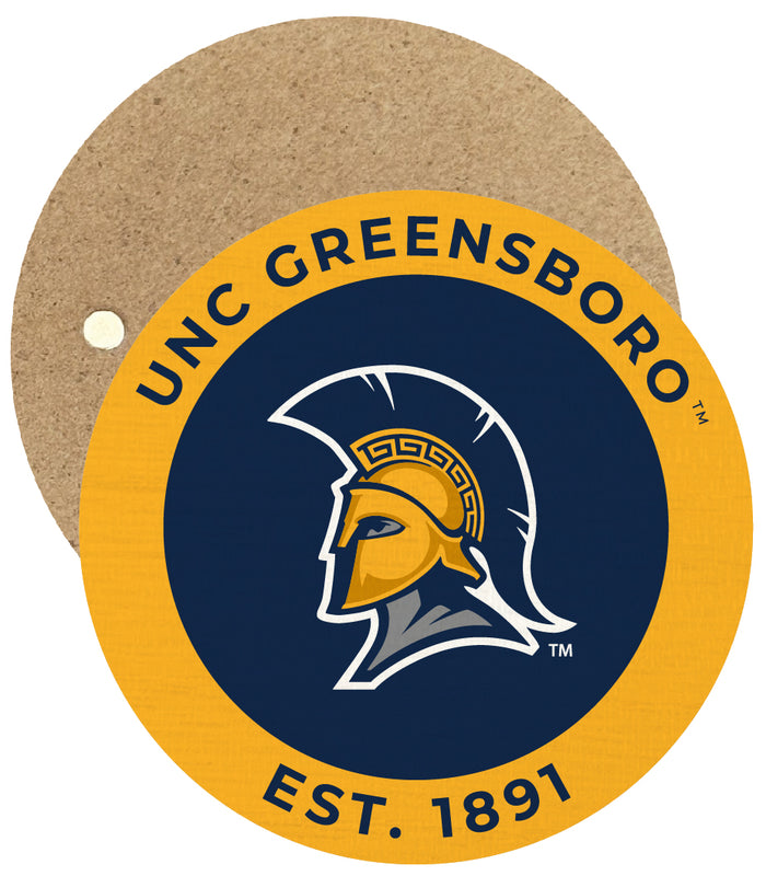 North Carolina Greensboro Spartans Round Wooden 2.5" Fridge Magnet Officially Licensed Collegiate Product Single