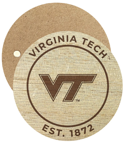 Virginia Tech Hokies Engraved Round Wooden 2.5