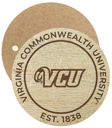 Virginia Commonwealth Engraved Round Wooden 2.5