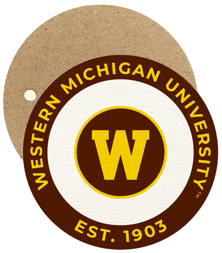 Western Michigan University Round Wooden 2.5