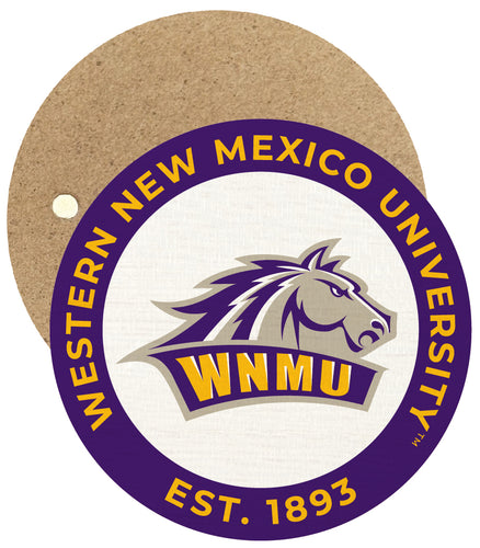Western New Mexico University Round Wooden 2.5