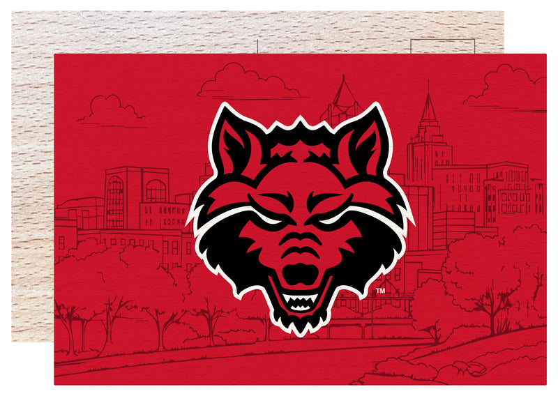 Arkansas State Officially Licensed 4x6" Wooden Postcard with Full Color Design 