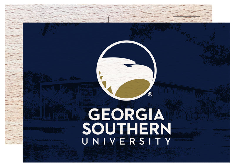 Georgia Southern Eagles Officially Licensed 4x6" Wooden Postcard with Full Color Design 