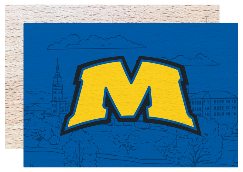 Morehead State University Officially Licensed 4x6" Wooden Postcard with Full Color Design 
