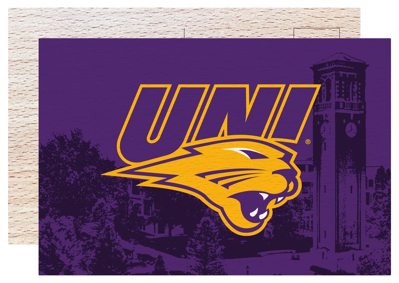 Northern Iowa Panthers Officially Licensed 4x6" Wooden Postcard with Full Color Design 