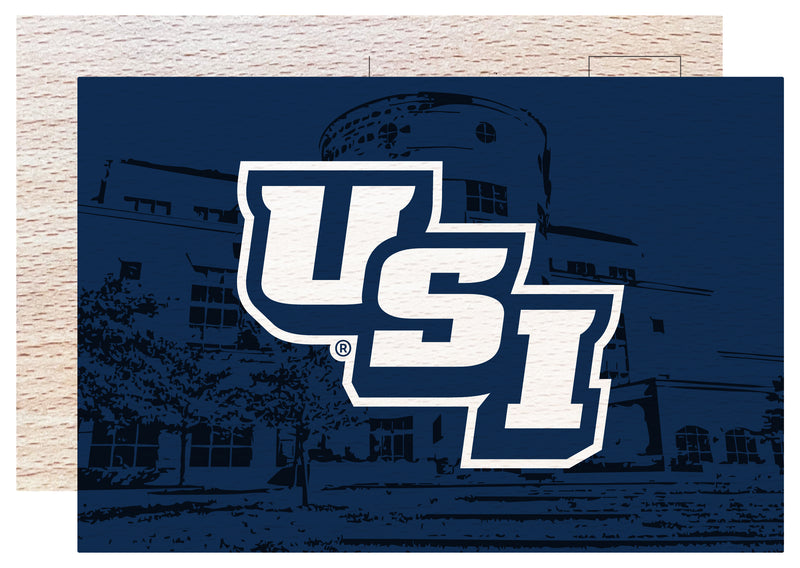 University of Southern Indiana Officially Licensed 4x6" Wooden Postcard with Full Color Design 