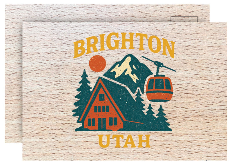 Brighton Utah Vintage Full Color Vintage Design 4 x 6 Souvenir Wood Postcard