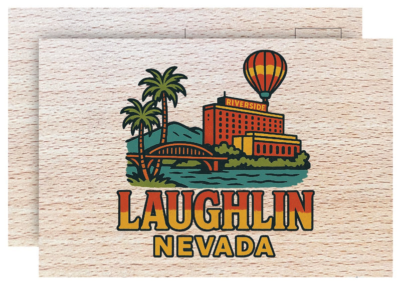 Laughlin Nevada Vintage Full Color Vintage Design 4 x 6 Souvenir Wood Postcard