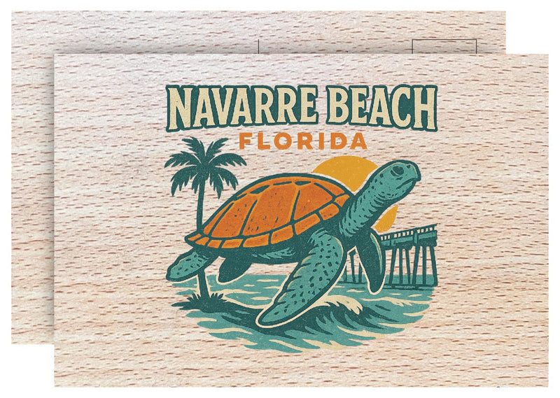 Navarre Beach Florida Vintage Full Color Vintage Design 4 x 6 Souvenir Wood Postcard