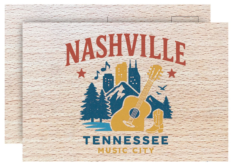 Nashville Tennessee Vintage Full Color Vintage Design 4 x 6 Souvenir Wood Postcard