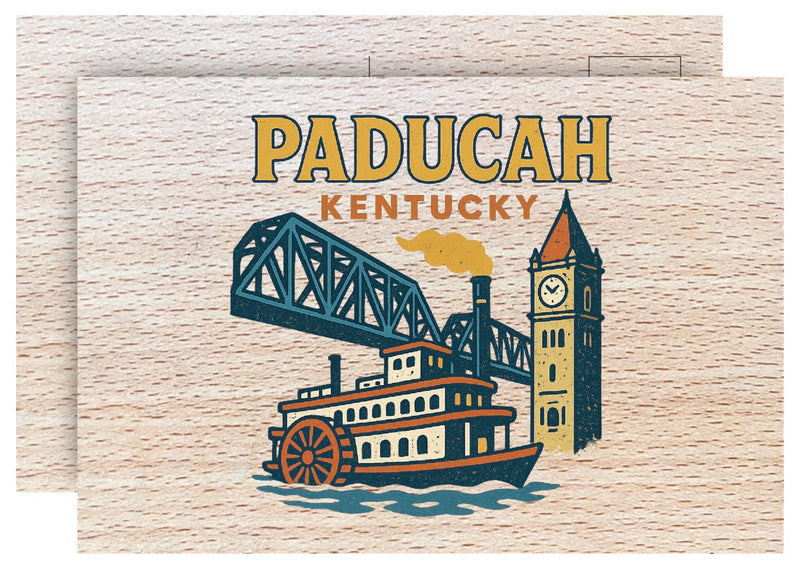 Paducah Kentucky Vintage Full Color Vintage Design 4 x 6 Souvenir Wood Postcard