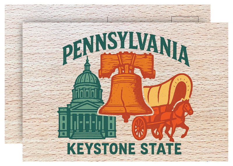 Pennsylvania Vintage Full Color Vintage Design 4 x 6 Souvenir Wood Postcard