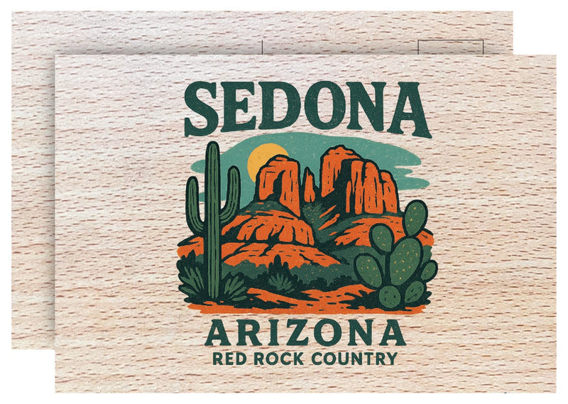 Sedona Arizona Vintage Full Color Vintage Design 4 x 6 Souvenir Wood Postcard