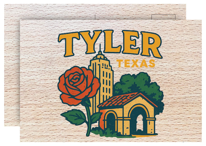 Tyler Texas Vintage Full Color Vintage Design 4 x 6 Souvenir Wood Postcard