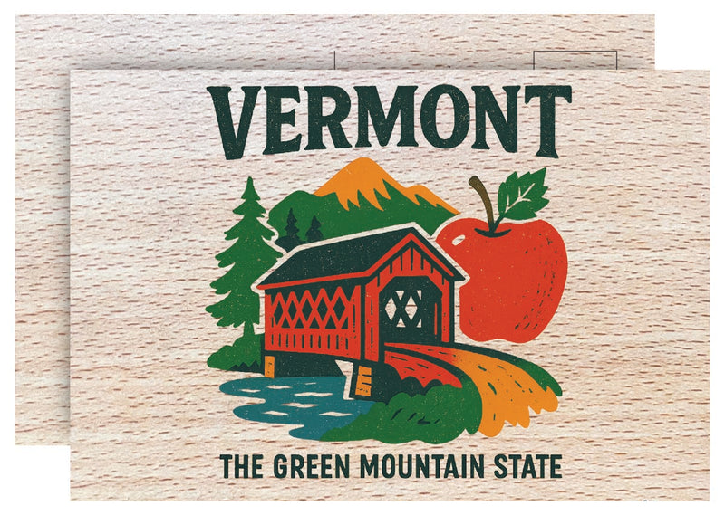 Vermont Vintage Full Color Vintage Design 4 x 6 Souvenir Wood Postcard