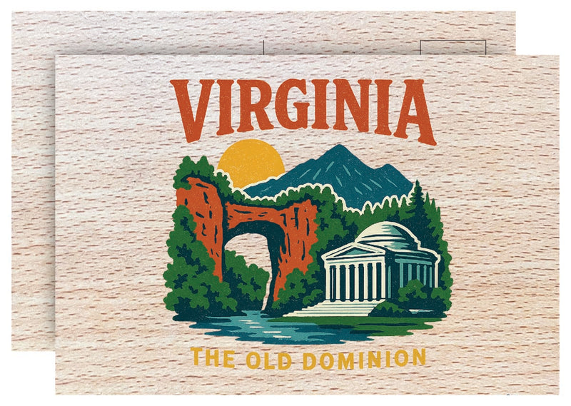 Virginia Vintage Full Color Vintage Design 4 x 6 Souvenir Wood Postcard