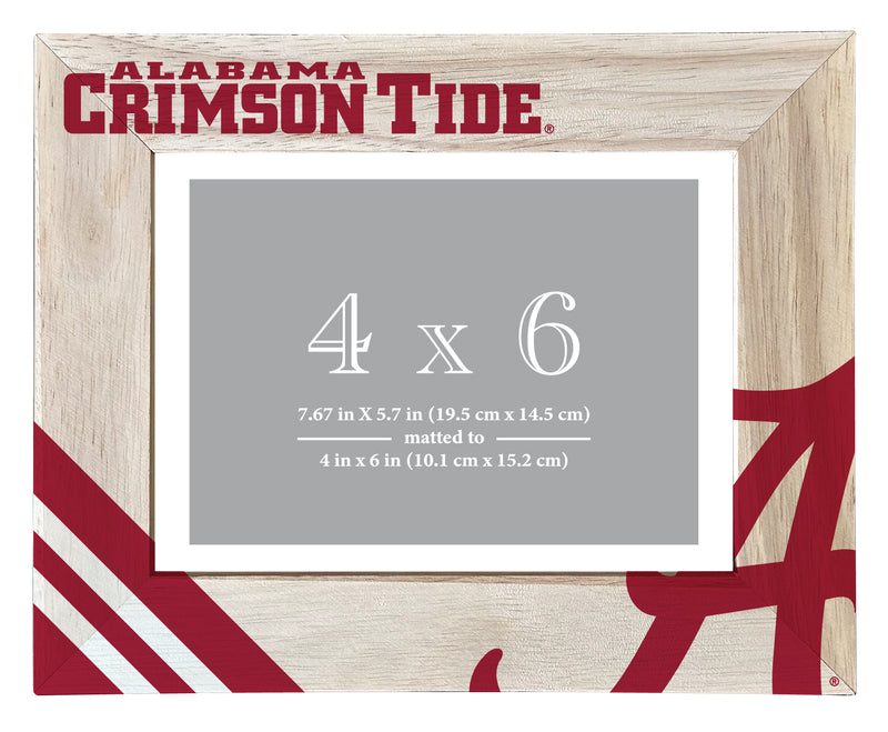 Alabama Crimson Tide Officially Licensed College Printed Wooden Photo Frame 4x6 – Horizontal Display