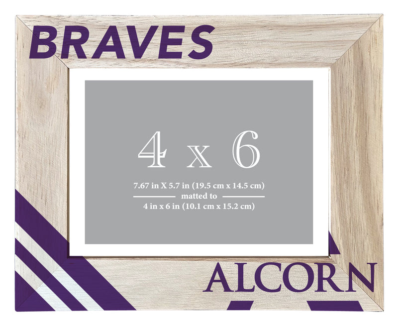 Alcorn State Braves Officially Licensed College Printed Wooden Photo Frame 4x6 – Horizontal Display
