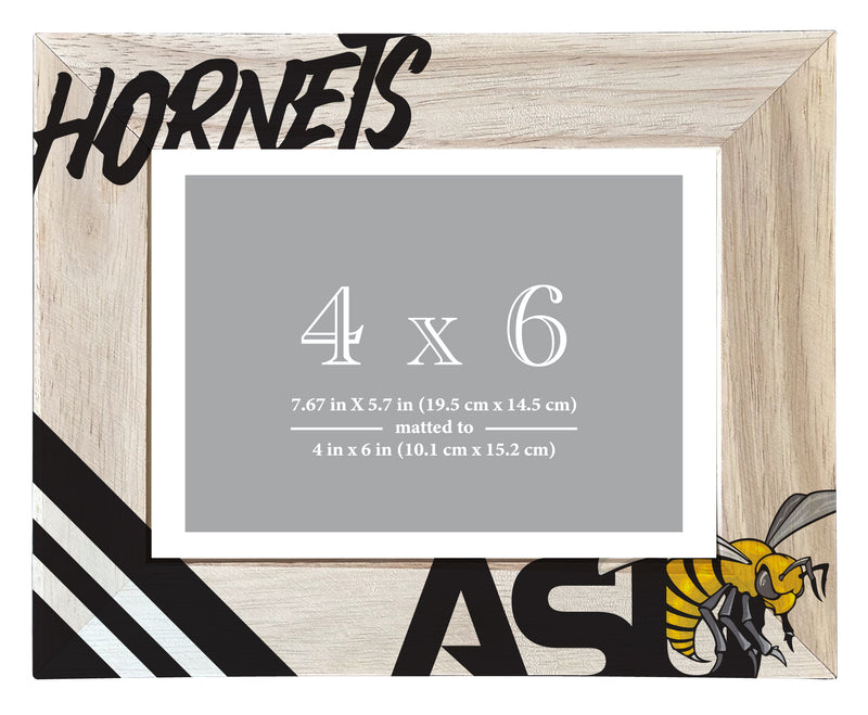 Alabama State University Officially Licensed College Printed Wooden Photo Frame 4x6 – Horizontal Display
