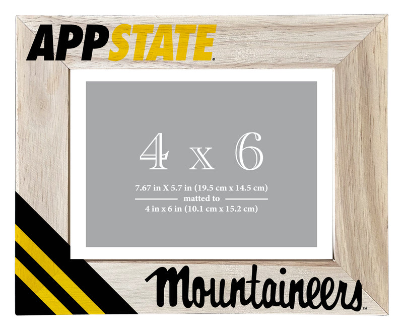 Appalachian State Officially Licensed College Printed Wooden Photo Frame 4x6 – Horizontal Display