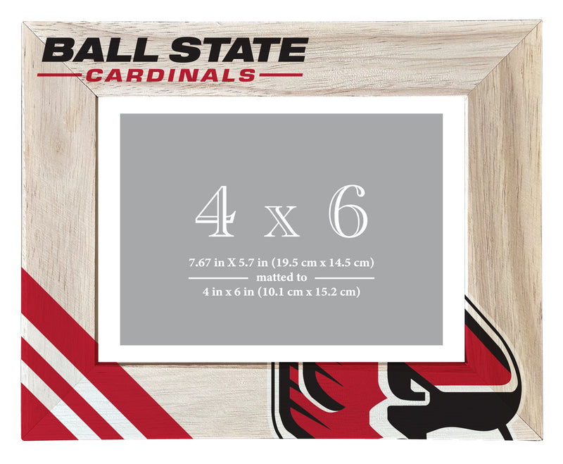Ball State University Officially Licensed College Printed Wooden Photo Frame 4x6 – Horizontal Display