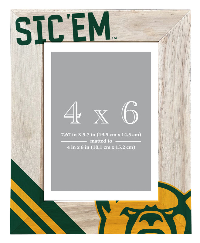 Baylor Bears Officially Licensed College Printed Wooden Photo Frame 4x6 – Vertical Display