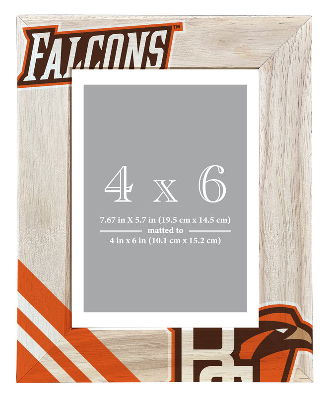 Bowling Green Falcons Officially Licensed College Printed Wooden Photo Frame 4x6 – Vertical Display