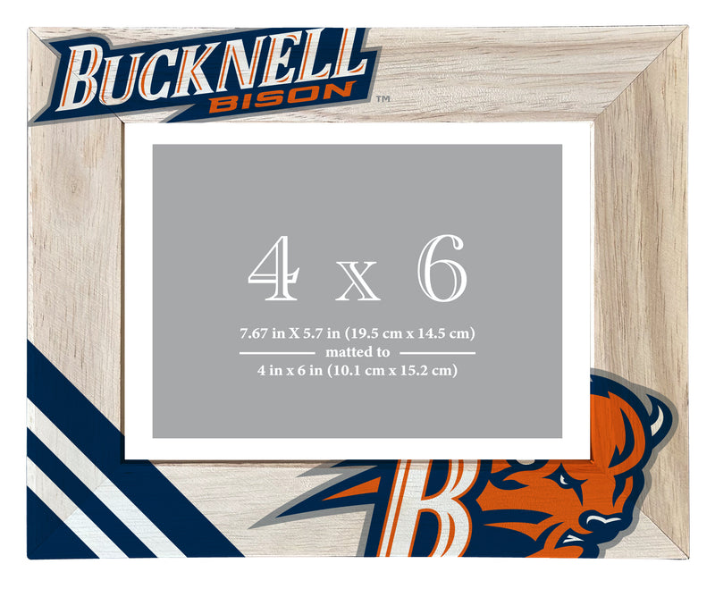Bucknell University Bison Officially Licensed College Printed Wooden Photo Frame 4x6 – Horizontal or Vertical Display