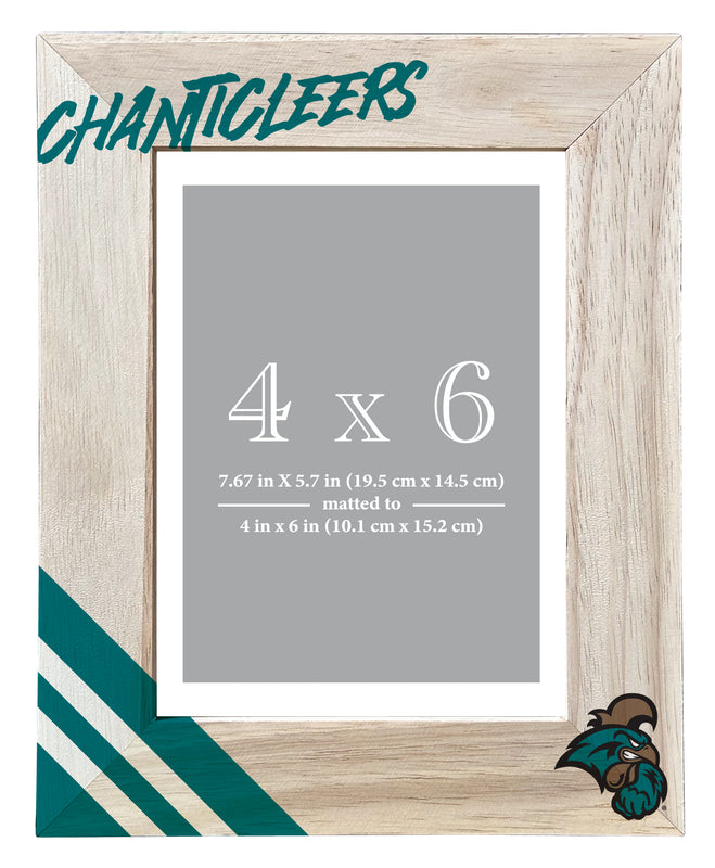 Coastal Carolina University Officially Licensed College Printed Wooden Photo Frame 4x6 – Vertical Display