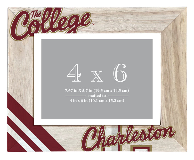 College of Charleston Officially Licensed College Printed Wooden Photo Frame 4x6 – Horizontal Display