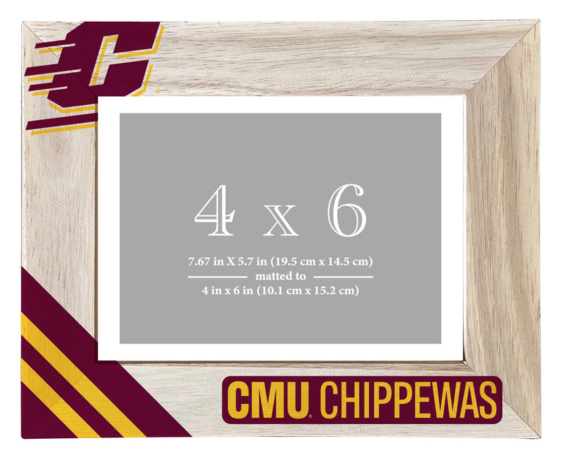 Central Michigan University Officially Licensed College Printed Wooden Photo Frame 4x6 – Horizontal Display