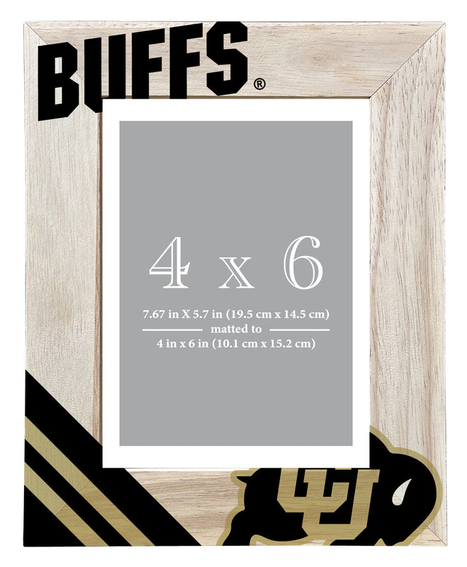 Colorado Buffaloes Officially Licensed College Printed Wooden Photo Frame 4x6 – Vertical Display