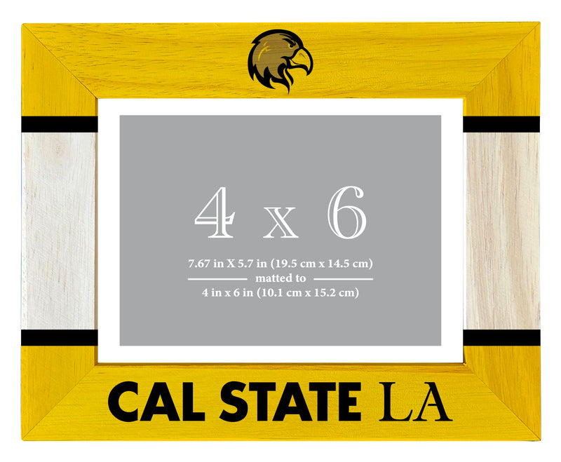 California State University Los Angeles Wooden Photo Frame - Customizable 4 x 6 Inch - Elegant Matted Display for Memories