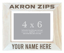 Load image into Gallery viewer, Akron Zips Customizable Wooden Photo Frame Matted 4&quot;x 6&quot; Officially Licensed Collegiate Product
