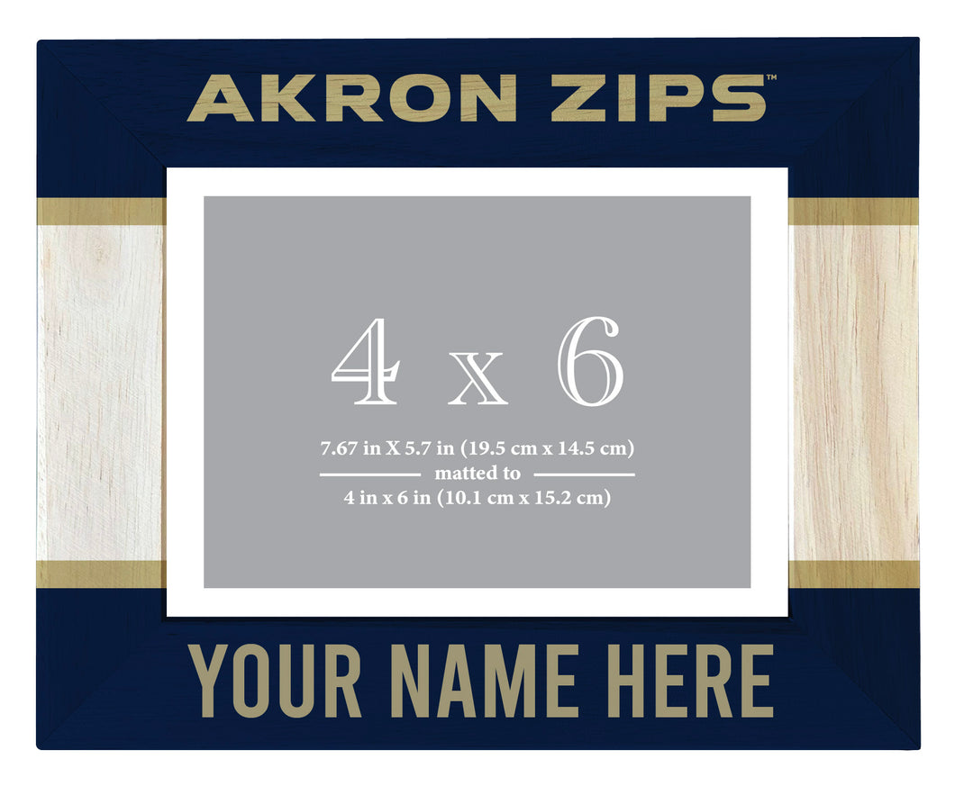 Akron Zips Customizable Wooden Photo Frame Matted 4