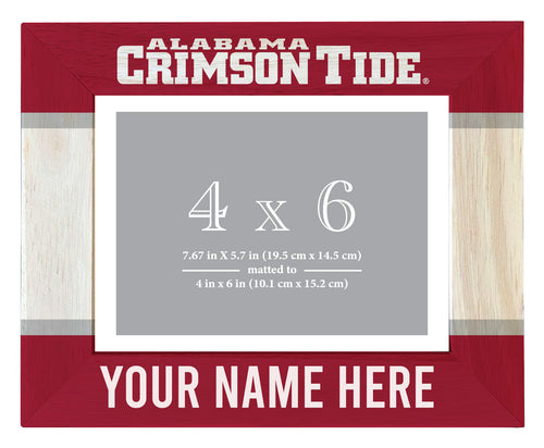 Alabama Crimson Tide Customizable Wooden Photo Frame Matted 4