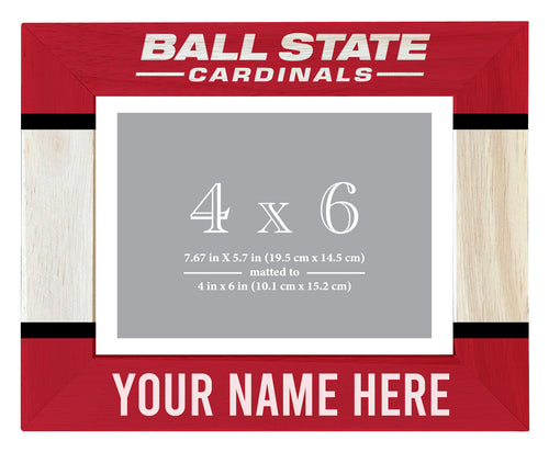 Ball State University Customizable Wooden Photo Frame Matted 4