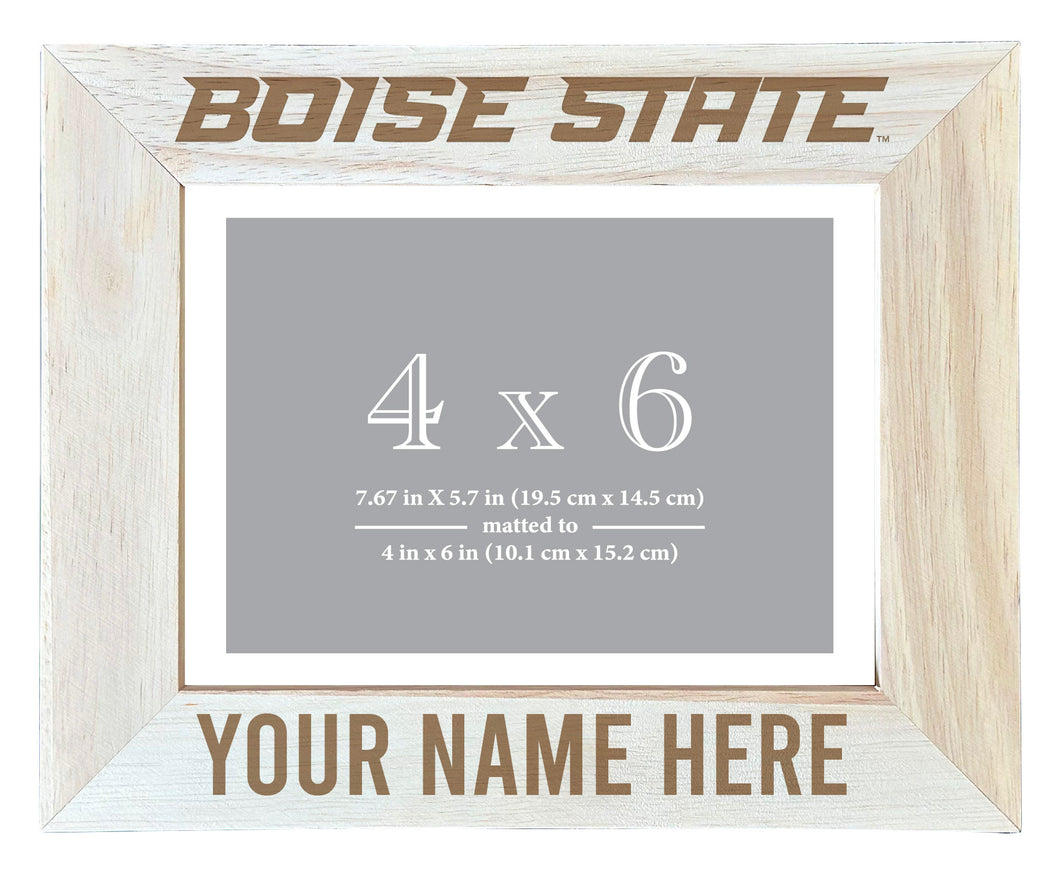 Boise State Broncos Customizable Wooden Photo Frame Matted 4