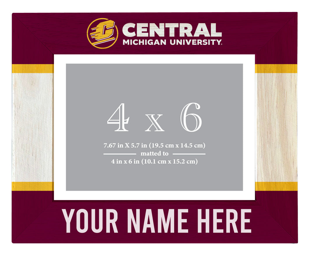 Central Michigan University Customizable Wooden Photo Frame Matted 4