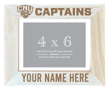 Load image into Gallery viewer, Christopher Newport Captains Customizable Wooden Photo Frame Matted 4&quot;x 6&quot; Officially Licensed Collegiate Product
