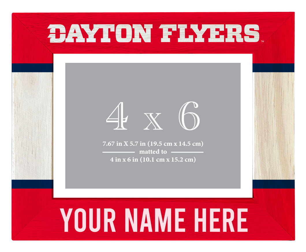 Dayton Flyers Customizable Wooden Photo Frame Matted 4