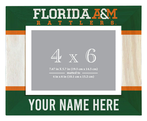 Florida A&M Rattlers Customizable Wooden Photo Frame Matted 4