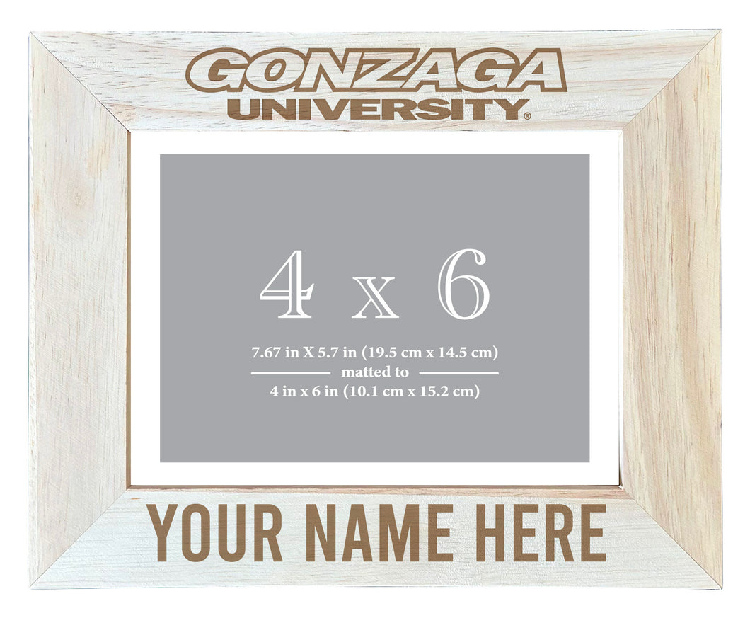 Gonzaga Bulldogs Customizable Wooden Photo Frame Matted 4
