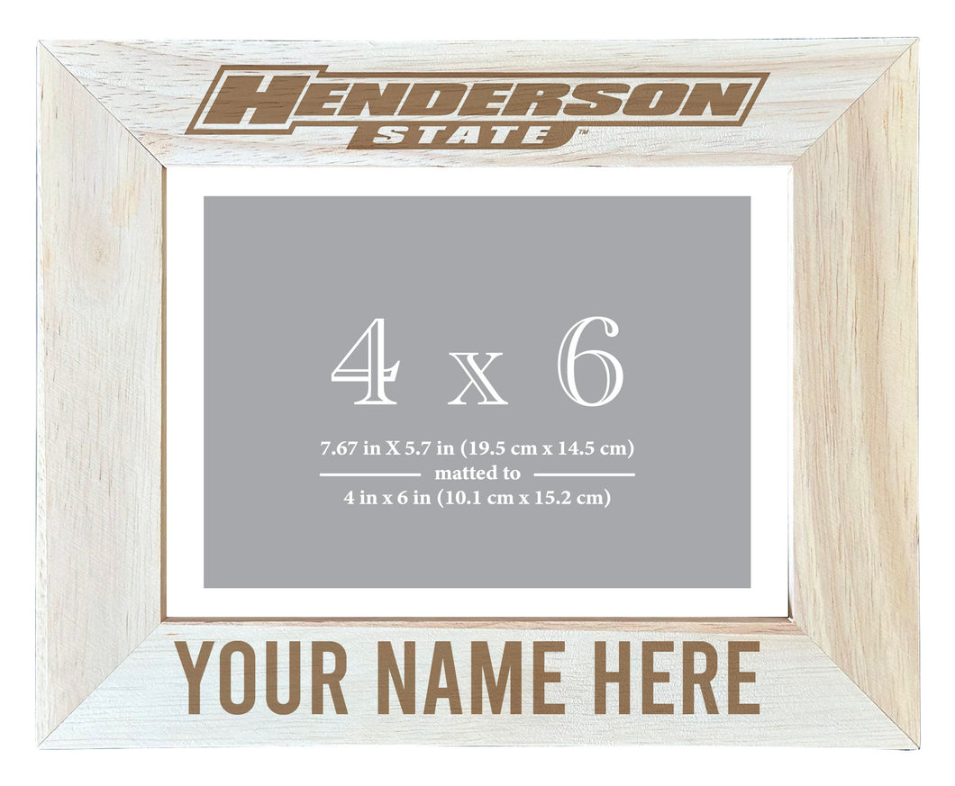 Henderson State Reddies Customizable Wooden Photo Frame Matted 4