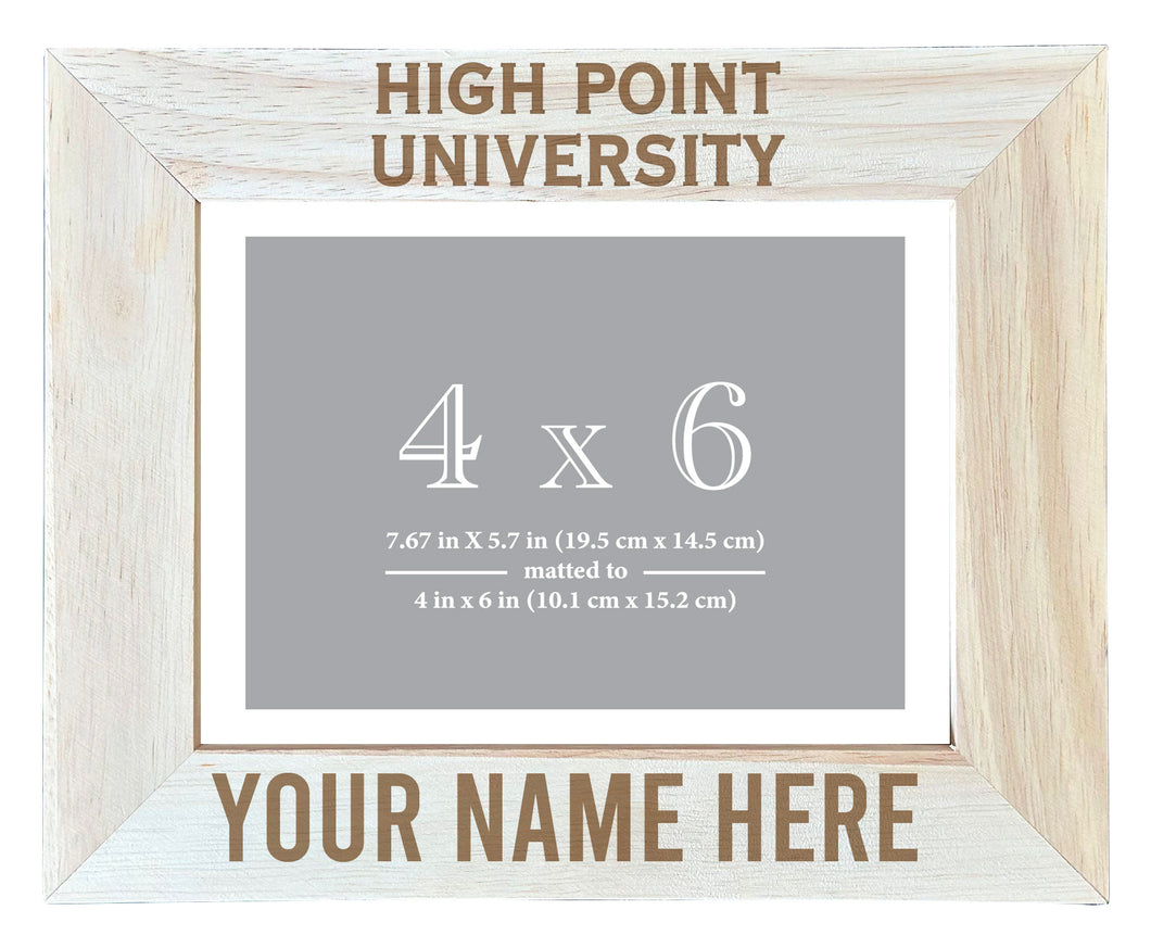 High Point University Customizable Wooden Photo Frame Matted 4