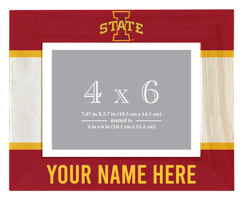 Iowa State Cyclones Customizable Wooden Photo Frame Matted 4